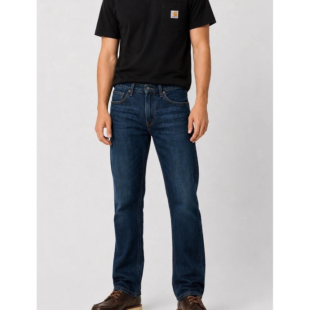 Carhartt Slim Straight Jeans Mens 30x34 Dark Wash Denim